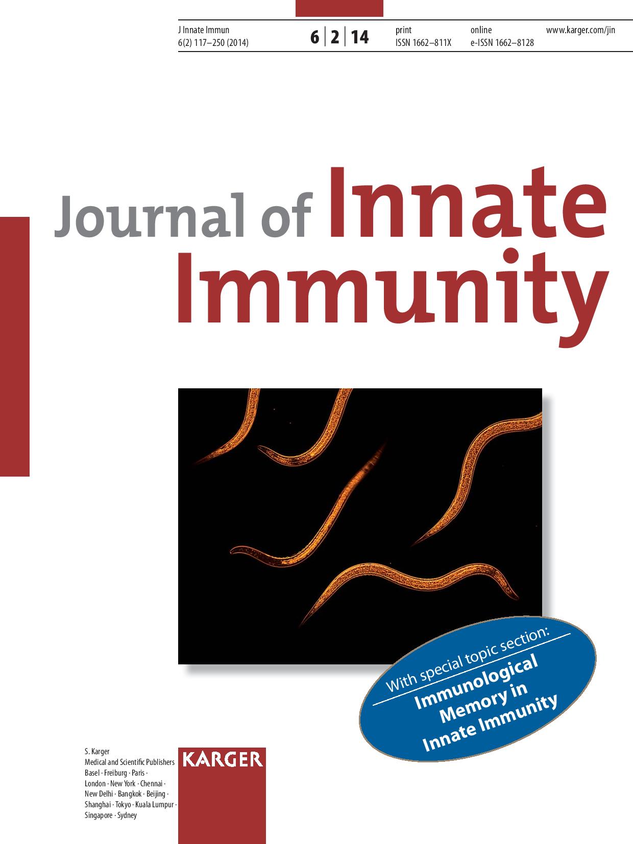 Journal cover page featuring our research in 2014